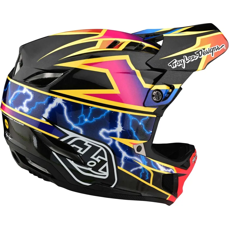Troy Lee Designs D4 Carbon Full Face MIPS MTB Helmet Lightning/Black-3